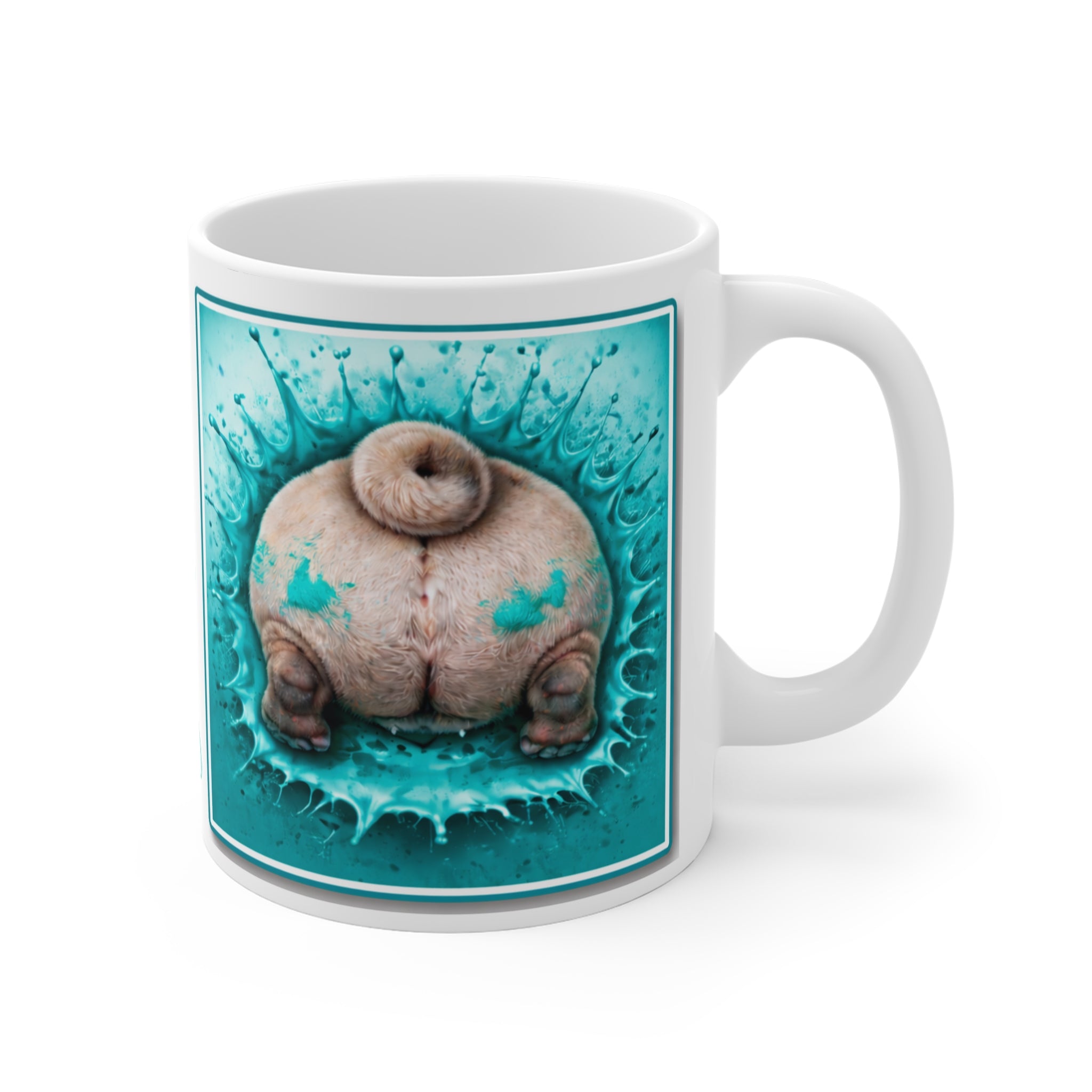 Personalized Pug Mug — "I puggin' woof you!" 11oz Ceramic Coffee Cup