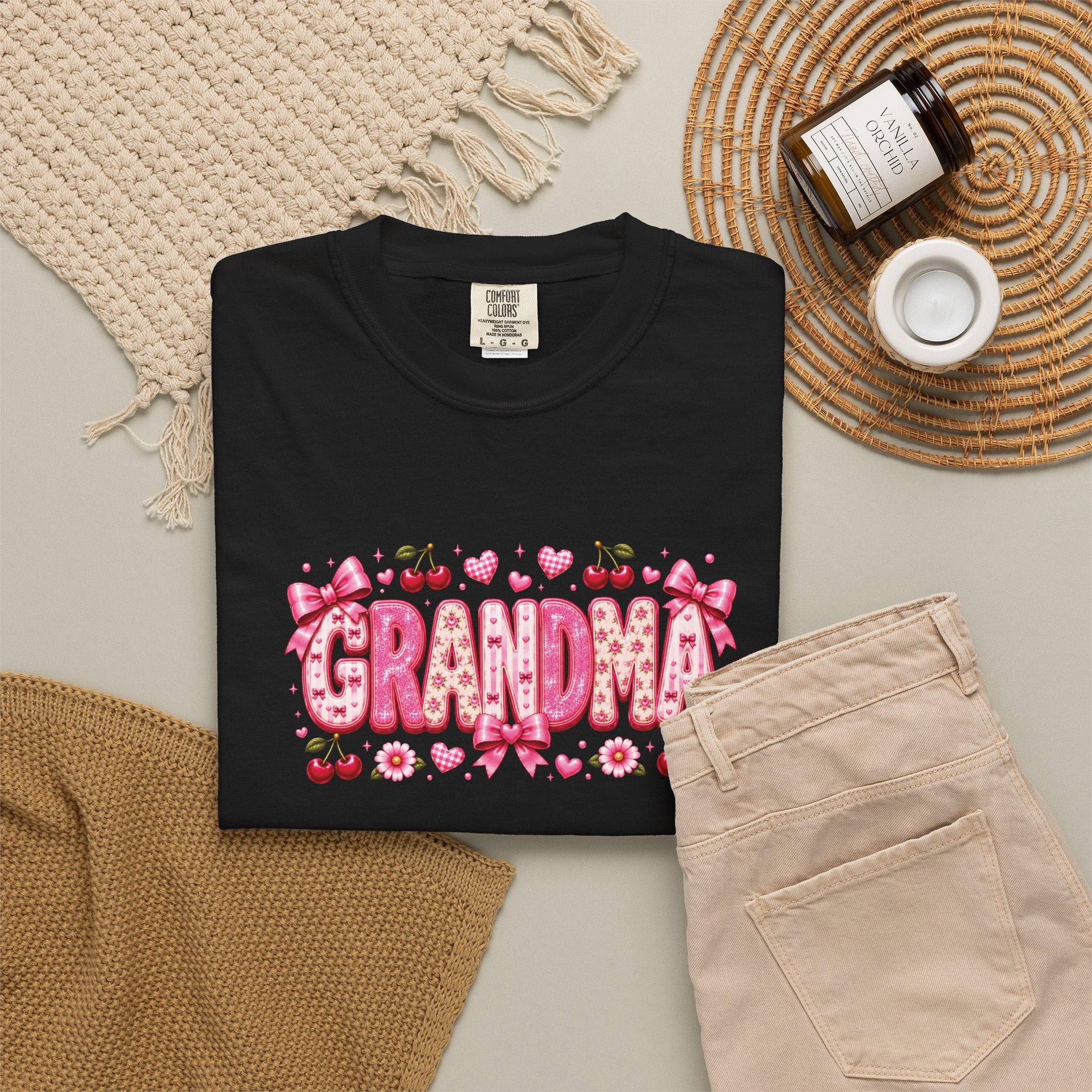 GRANDMA Floral Heart T-Shirt
