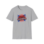 Super Grandpa T-Shirt Union Jack/England themed – Retro Comic Style Father’s Day Gift for Grandfathers