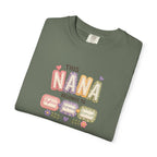Nana Family Name T-Shirt — "This Nana Belongs To" Floral Grandma Gift
