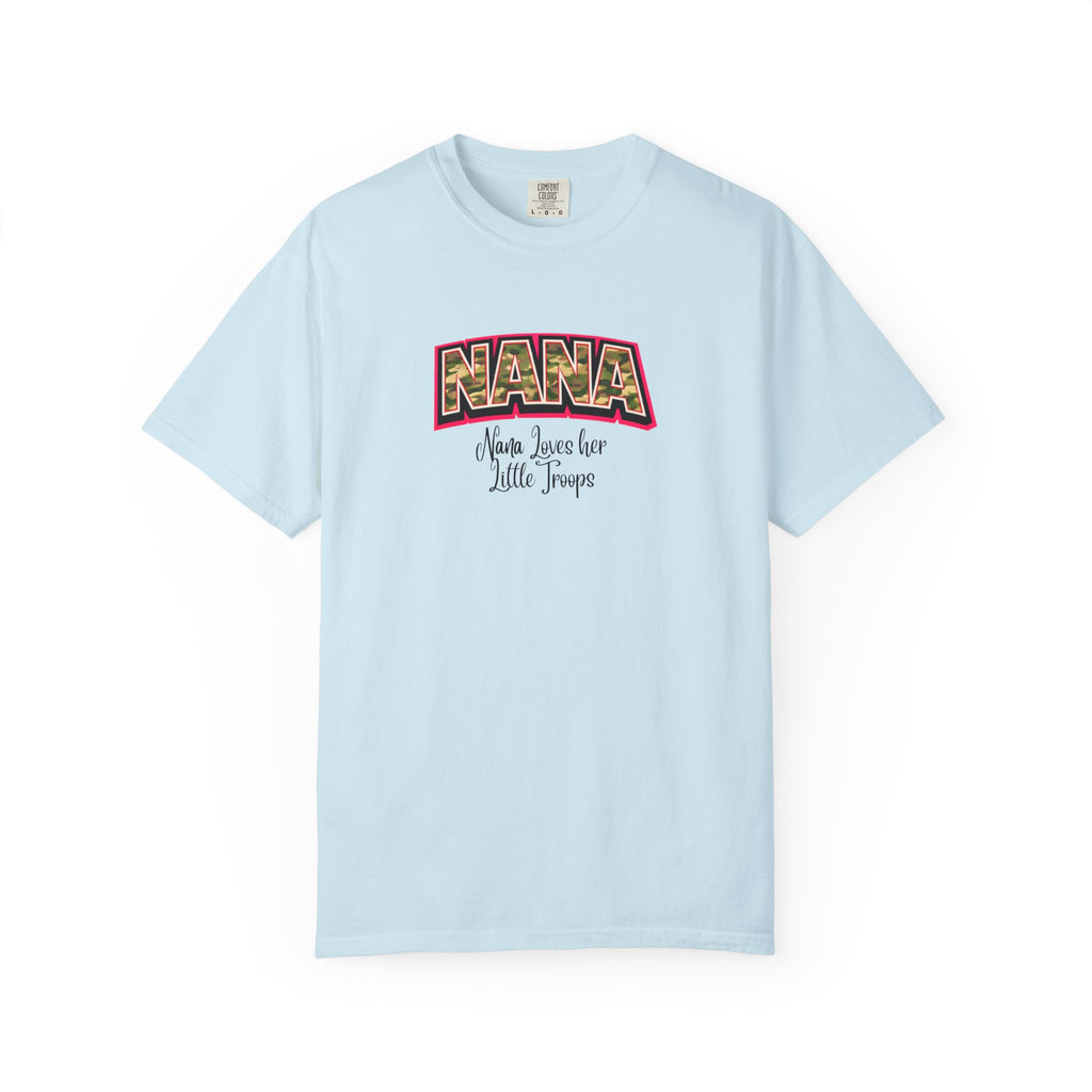 Nana Leopard Print T-Shirt — "Nana (who loves her little troops)" Grandma Gift