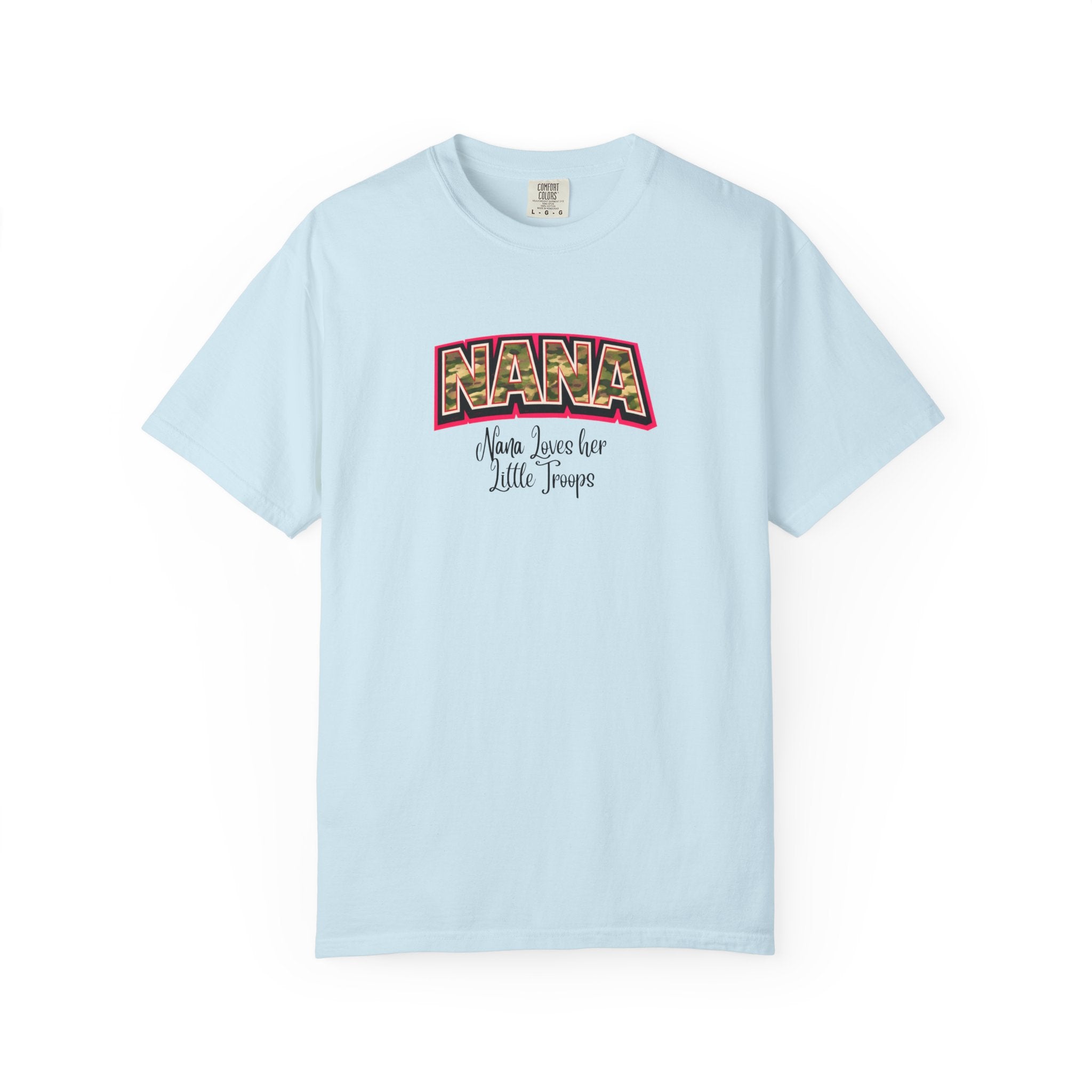 Nana Leopard Print T-Shirt — "Nana (who loves her little troops)" Grandma Gift