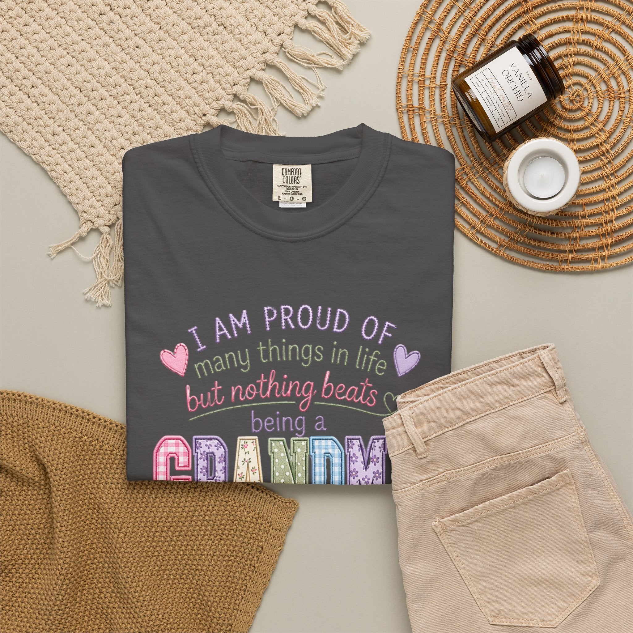 Grandma Pride T-Shirt – "I Am Proud of Many Things in Life but Nothing Beats Being a Grandma"
