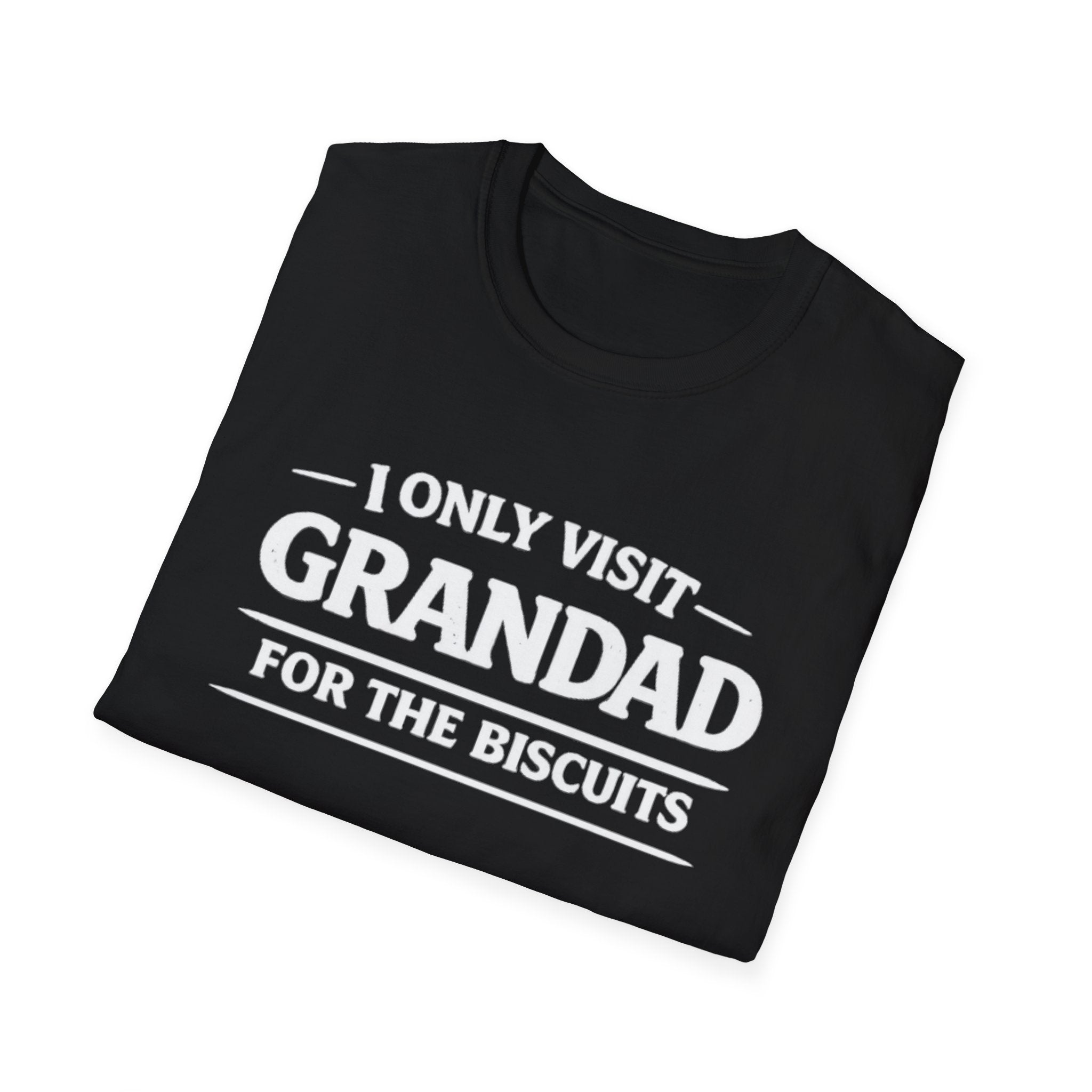 Grandad Biscuits T-Shirt — "I Only Visit Grandad for the Biscuits" Funny Grandpa Tee