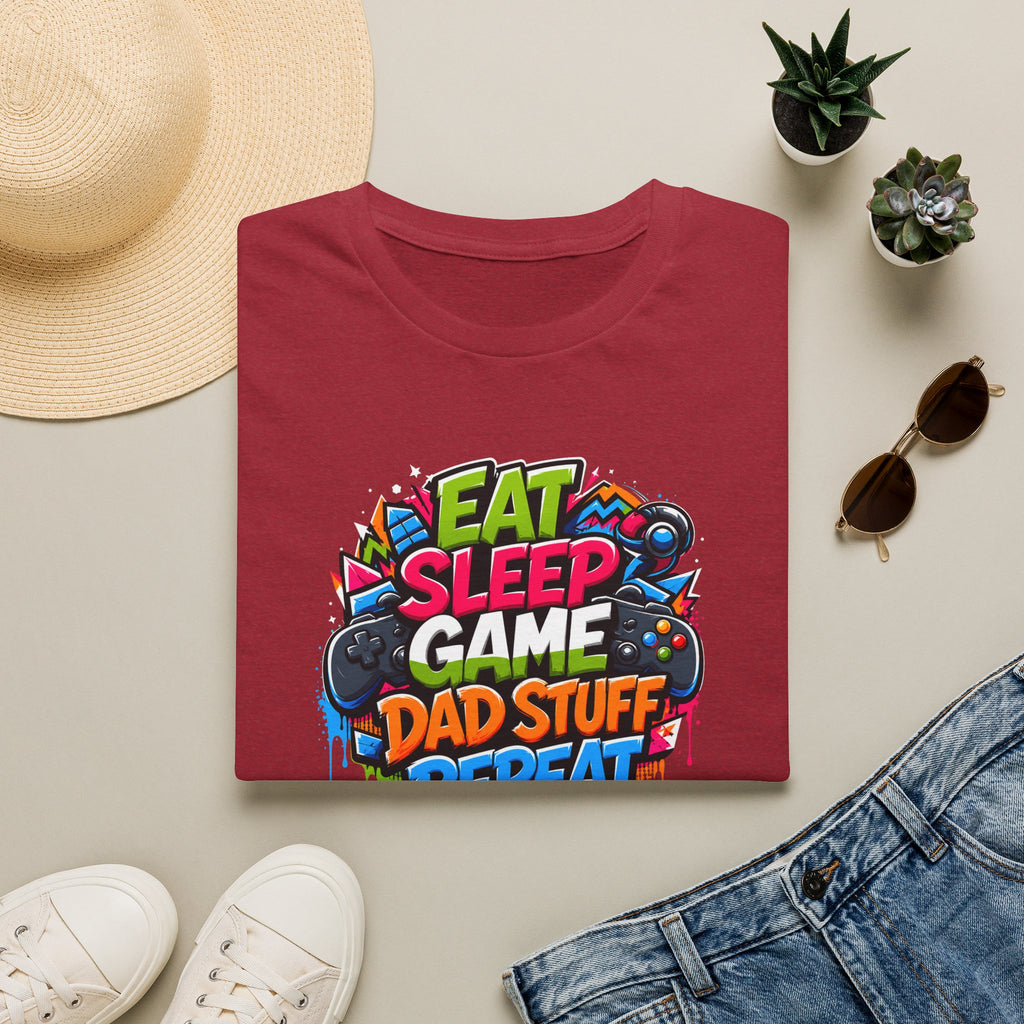 Eat Sleep Game Dad Stuff Repeat T-Shirt