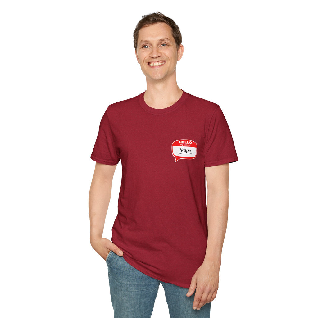 Hello Papa Speech Bubble T-Shirt – Cute Dad Gift for New Fathers & Father’s Day