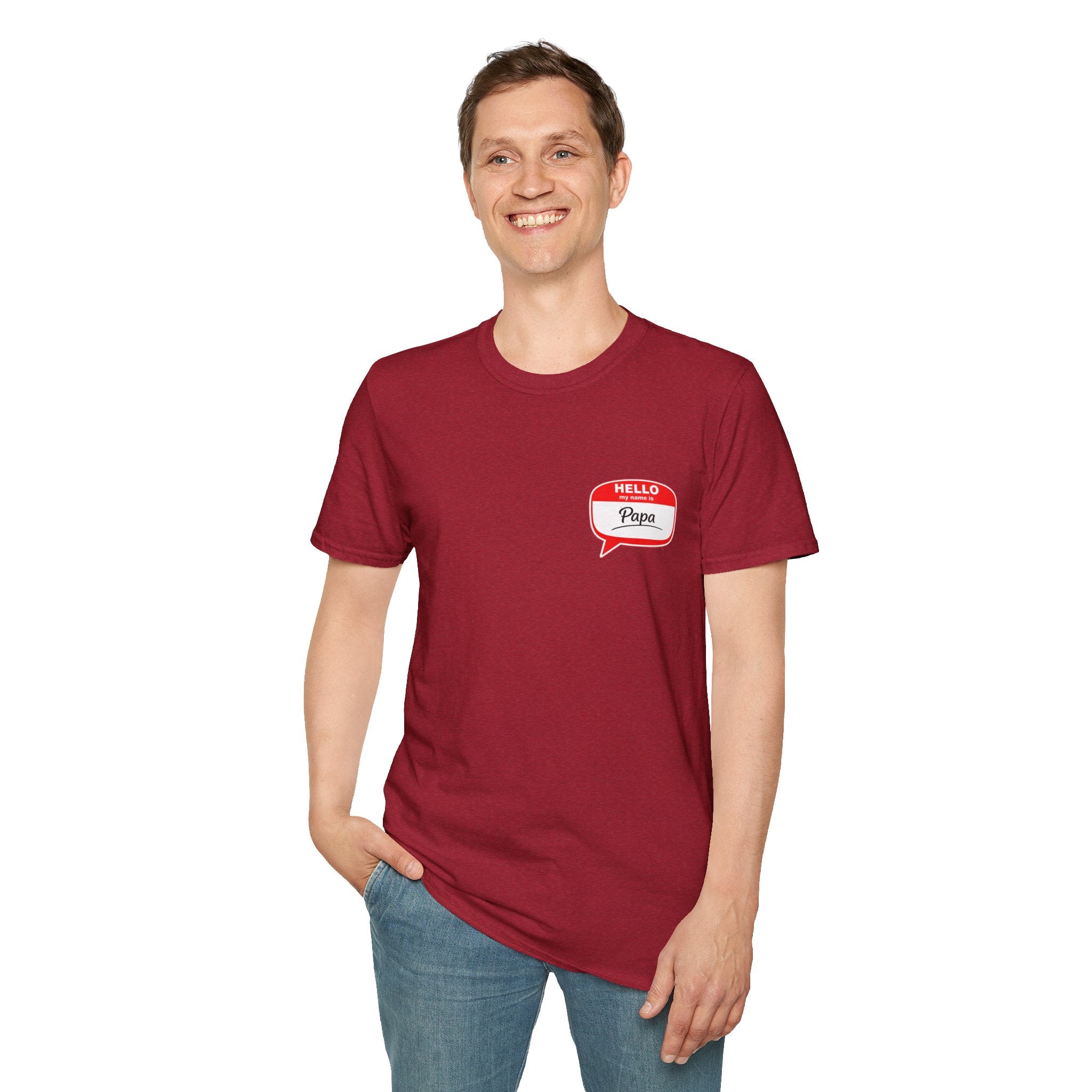 Hello Papa Speech Bubble T-Shirt – Cute Dad Gift for New Fathers & Father’s Day