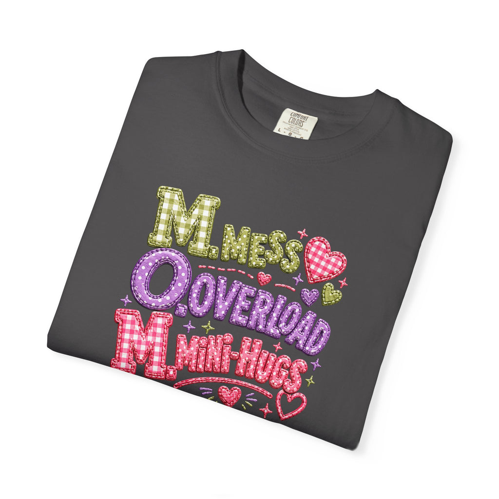 T‑Shirt — "Moms Overload Mini-Hugs" Cute Colorful Graphic Tee