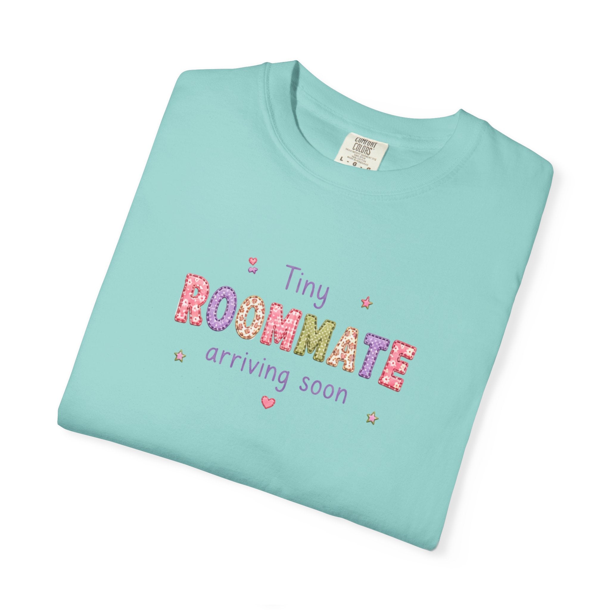 Tiny Roommate Pregnancy Announcement T-Shirt