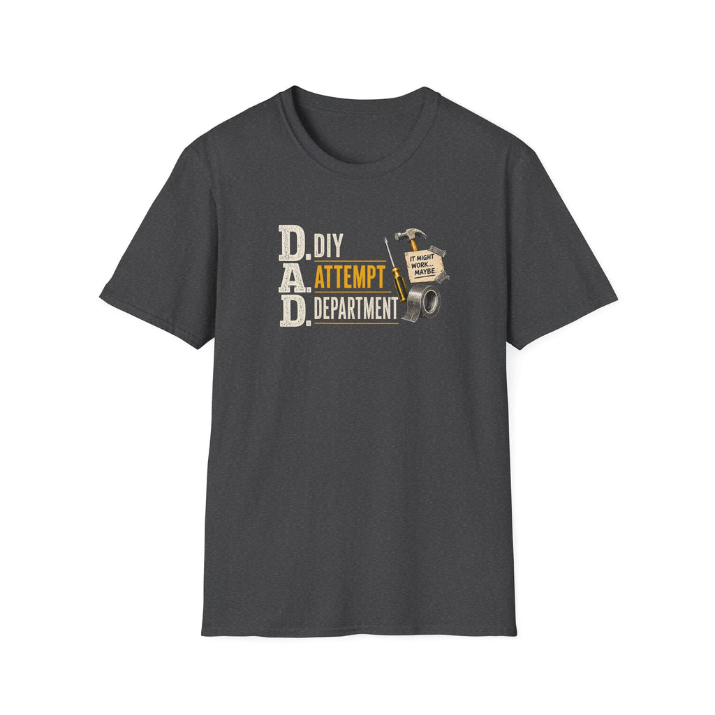 T-Shirt — "DAD: DIY Attempt Department" Funny Father’s Day Tool Shirt