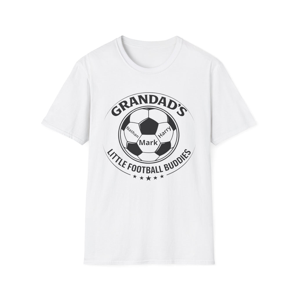 Grandad's Little Football Buddies T-Shirt — Personalized Soccer Grandpa Tee