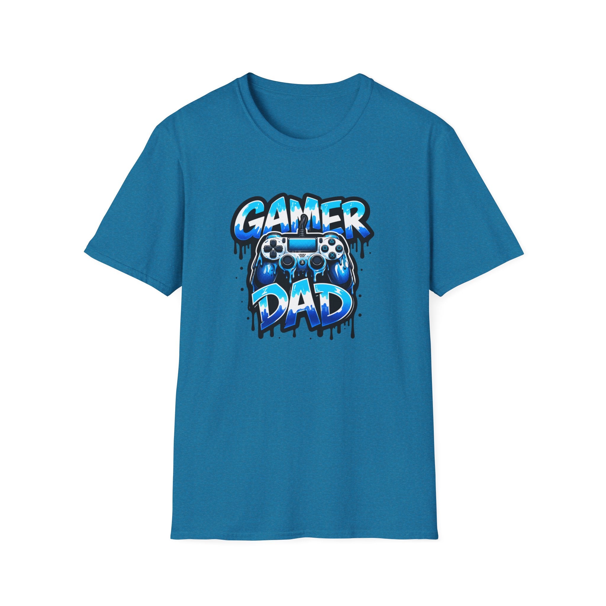 Gamer Dad T-Shirt — Blue Controller T-shirt