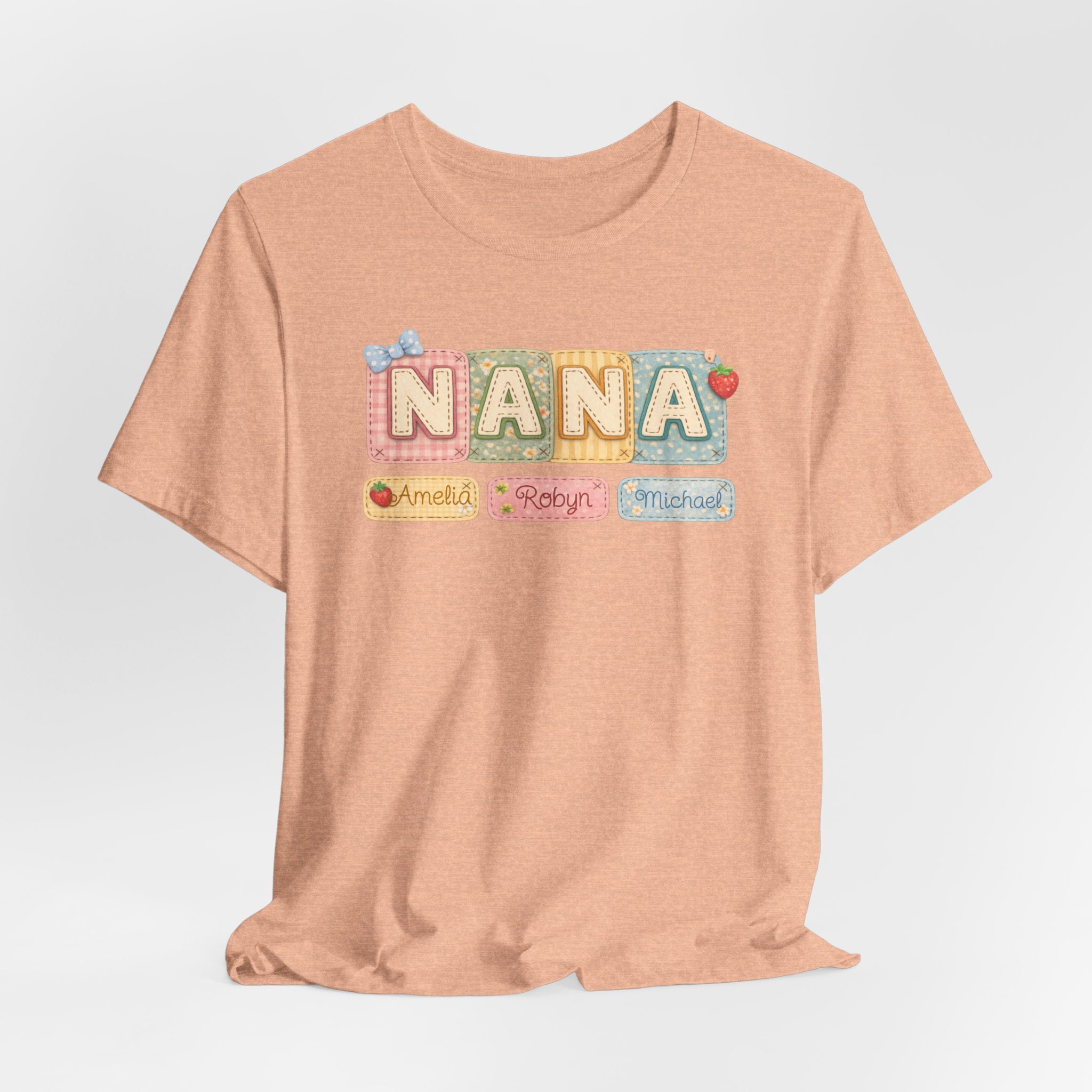 Nana Baby Blocks Tee — Personalized Grandmother Name Shirt