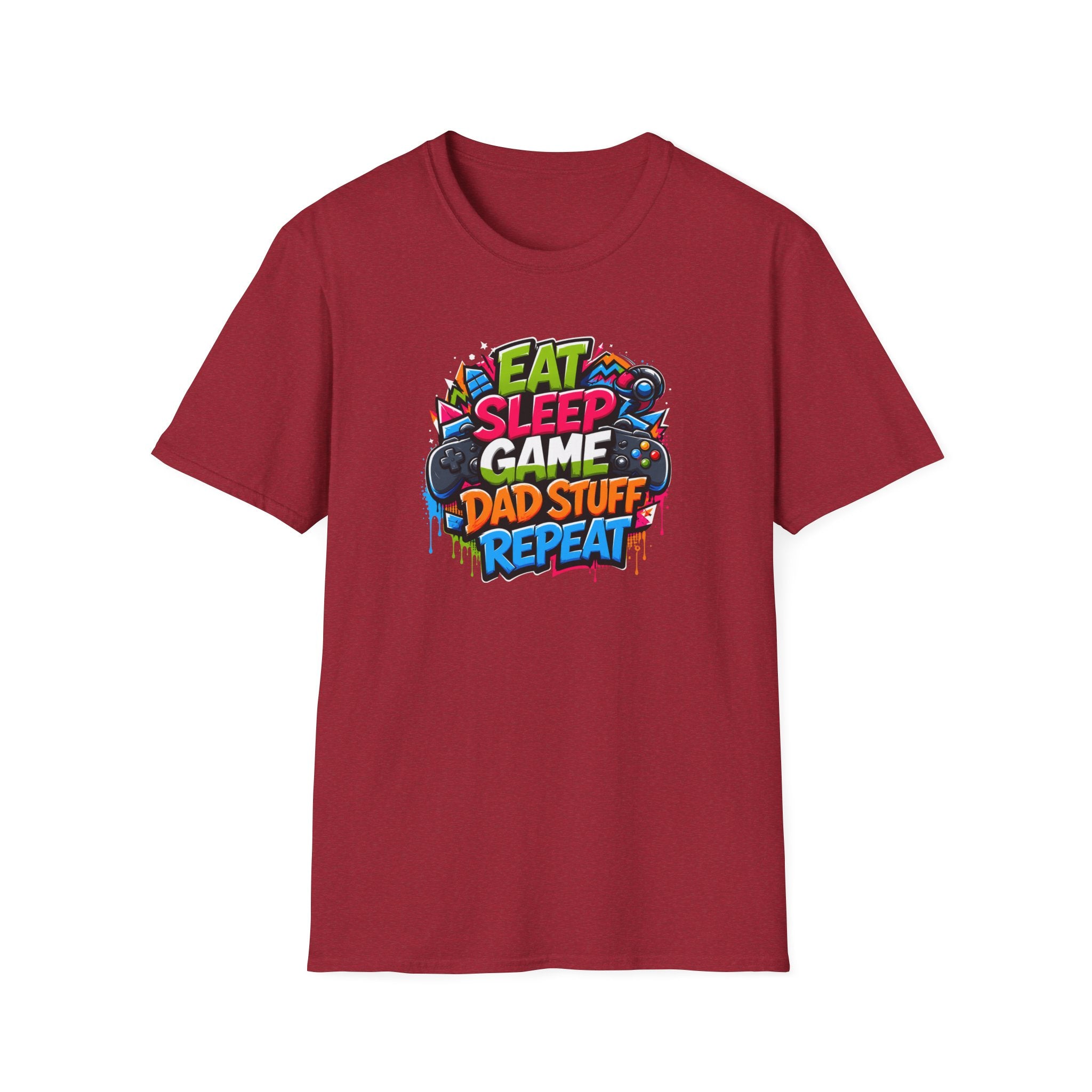 Eat Sleep Game Dad Stuff Repeat T-Shirt