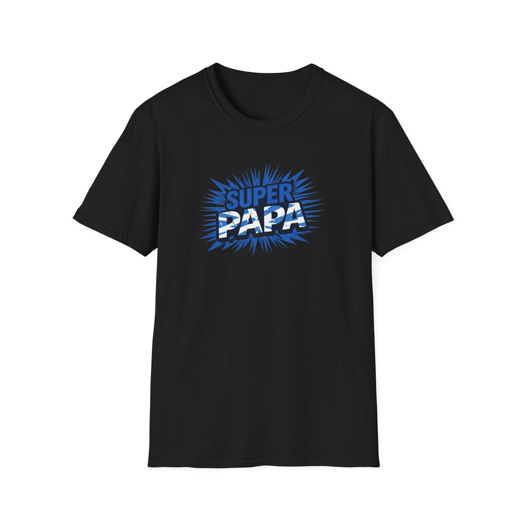 Super Papa Scotland Flag/Scottish themed T-Shirt – Comic Style Father’s Day Gift