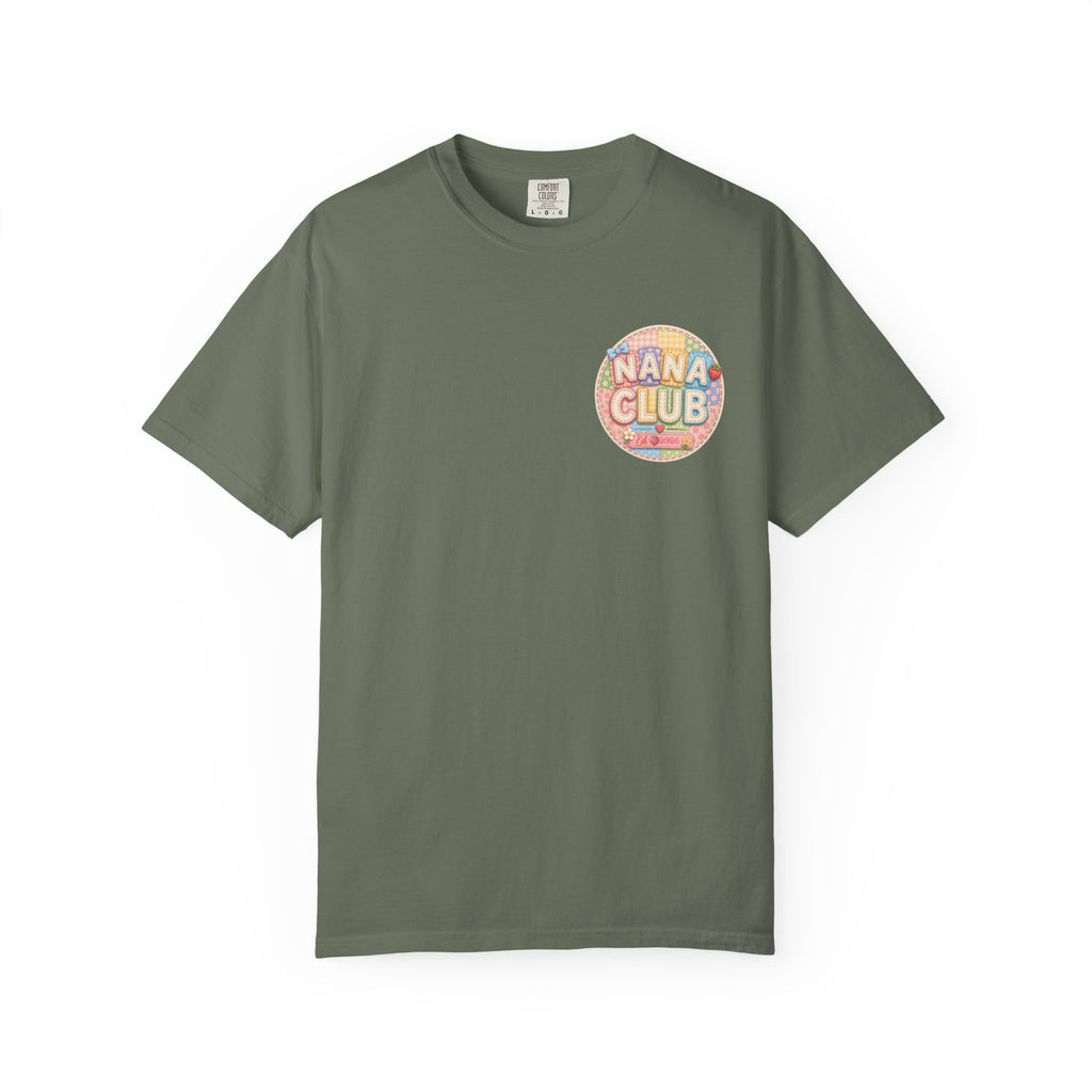 Nana Club T-Shirt — Retro Rainbow Badge Graphic