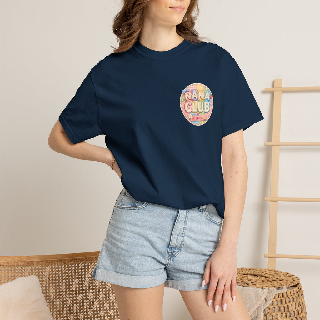 Nana Club T-Shirt — Retro Rainbow Badge Graphic