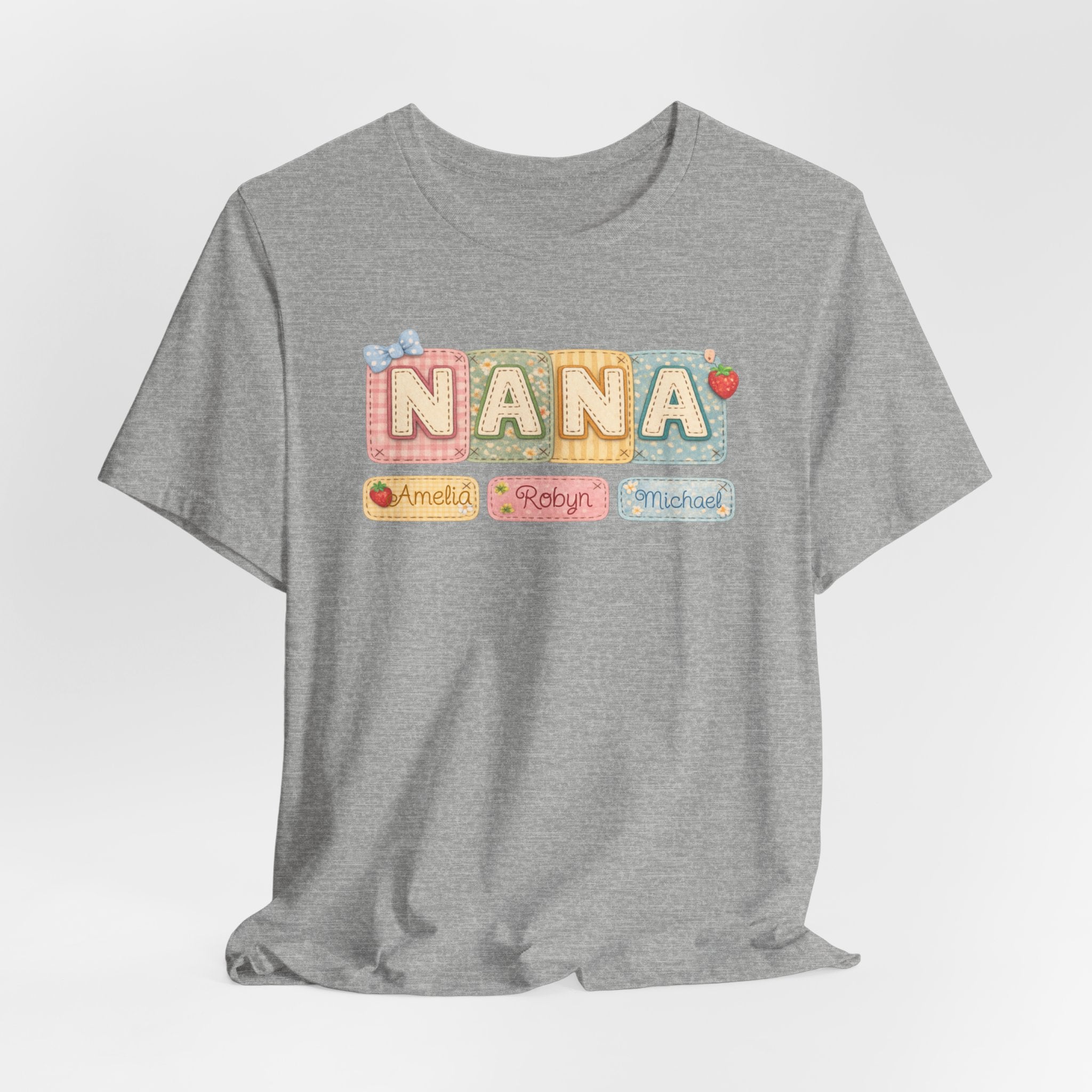Nana Baby Blocks Tee — Personalized Grandmother Name Shirt