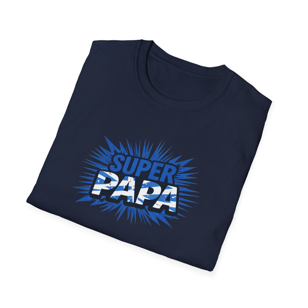 Super Papa Scotland Flag/Scottish themed T-Shirt – Comic Style Father’s Day Gift