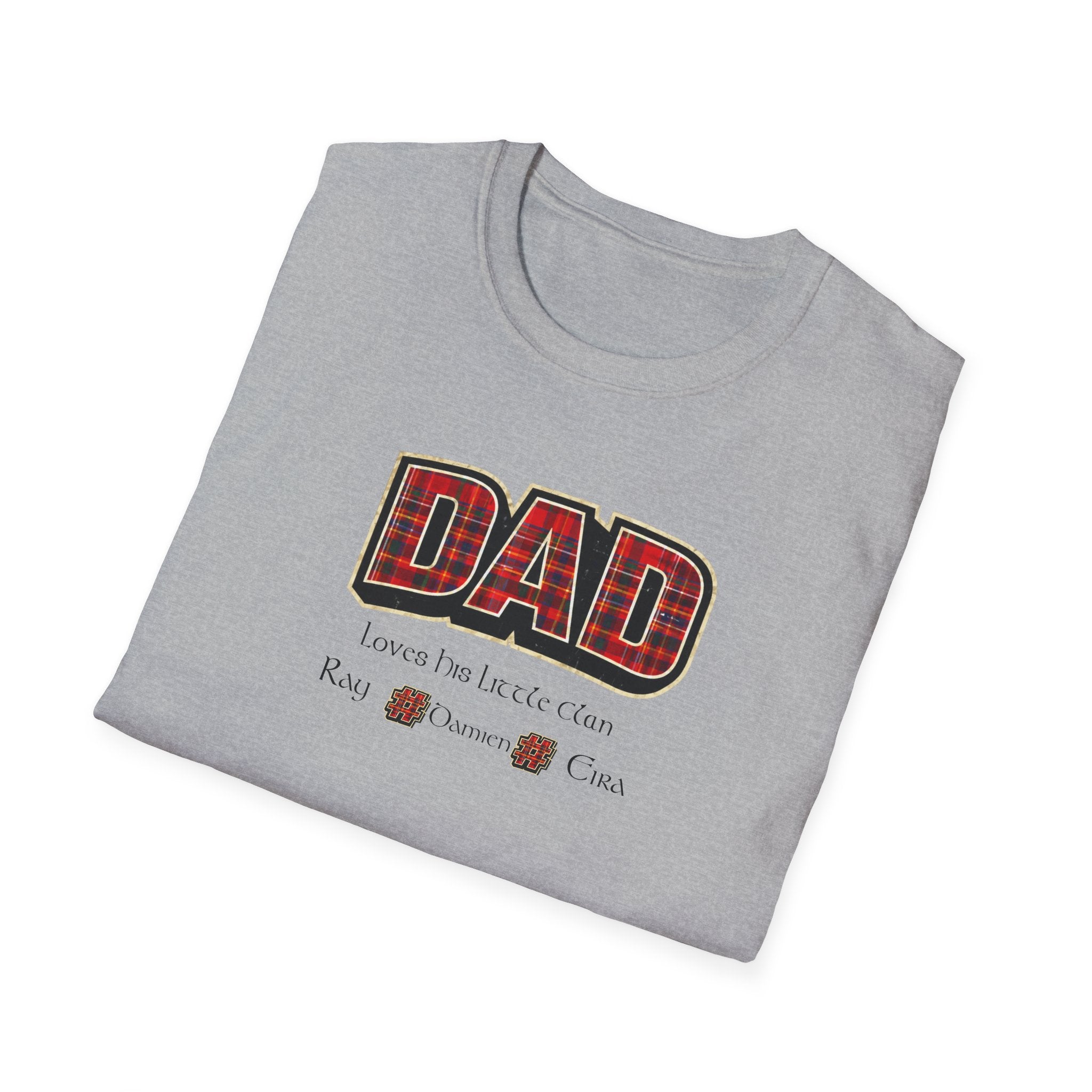Dad Plaid Design T-Shirt – Rustic Father’s Day Gift