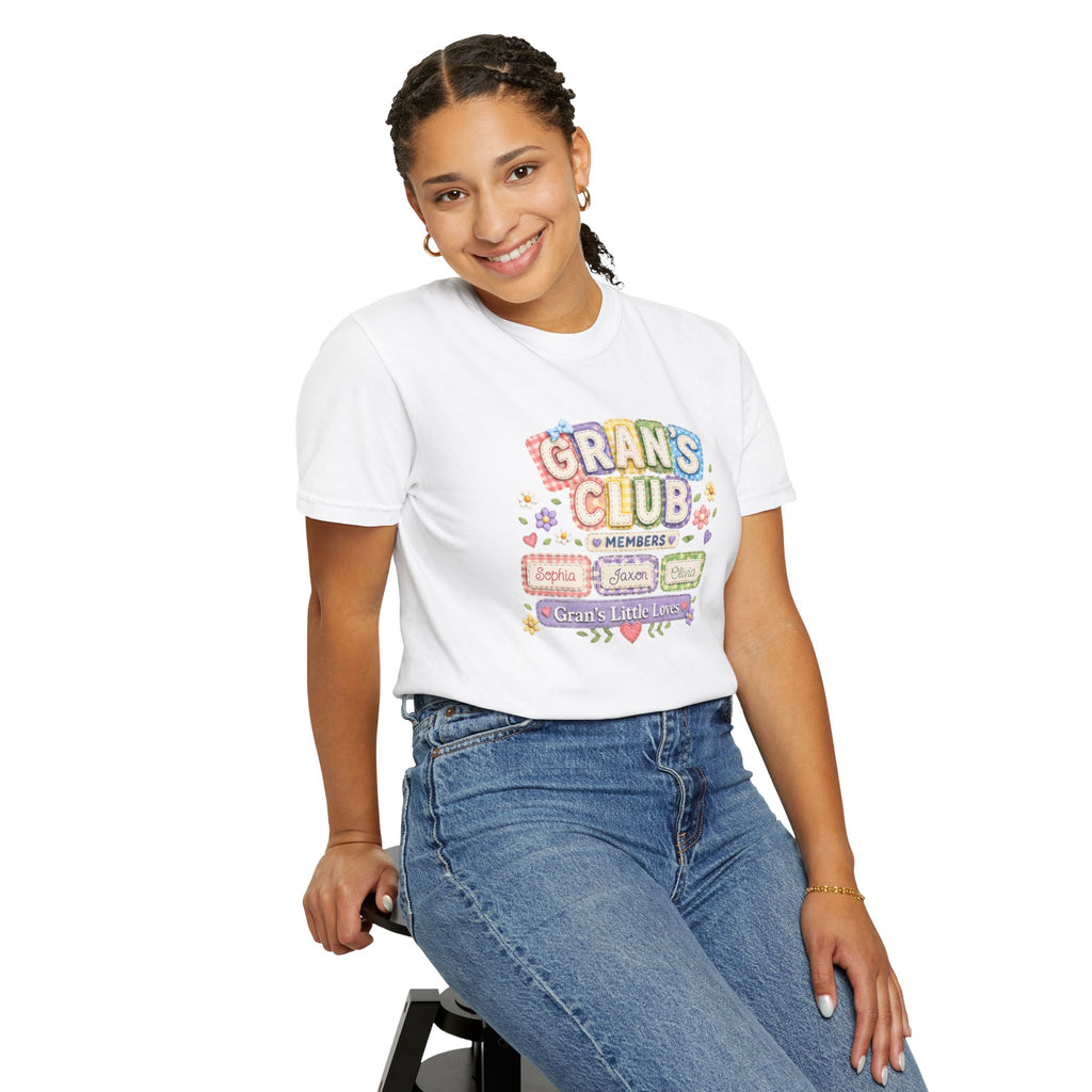 Grans Club T-Shirt – Personalized ‘Grans Club’ Family Names Tee