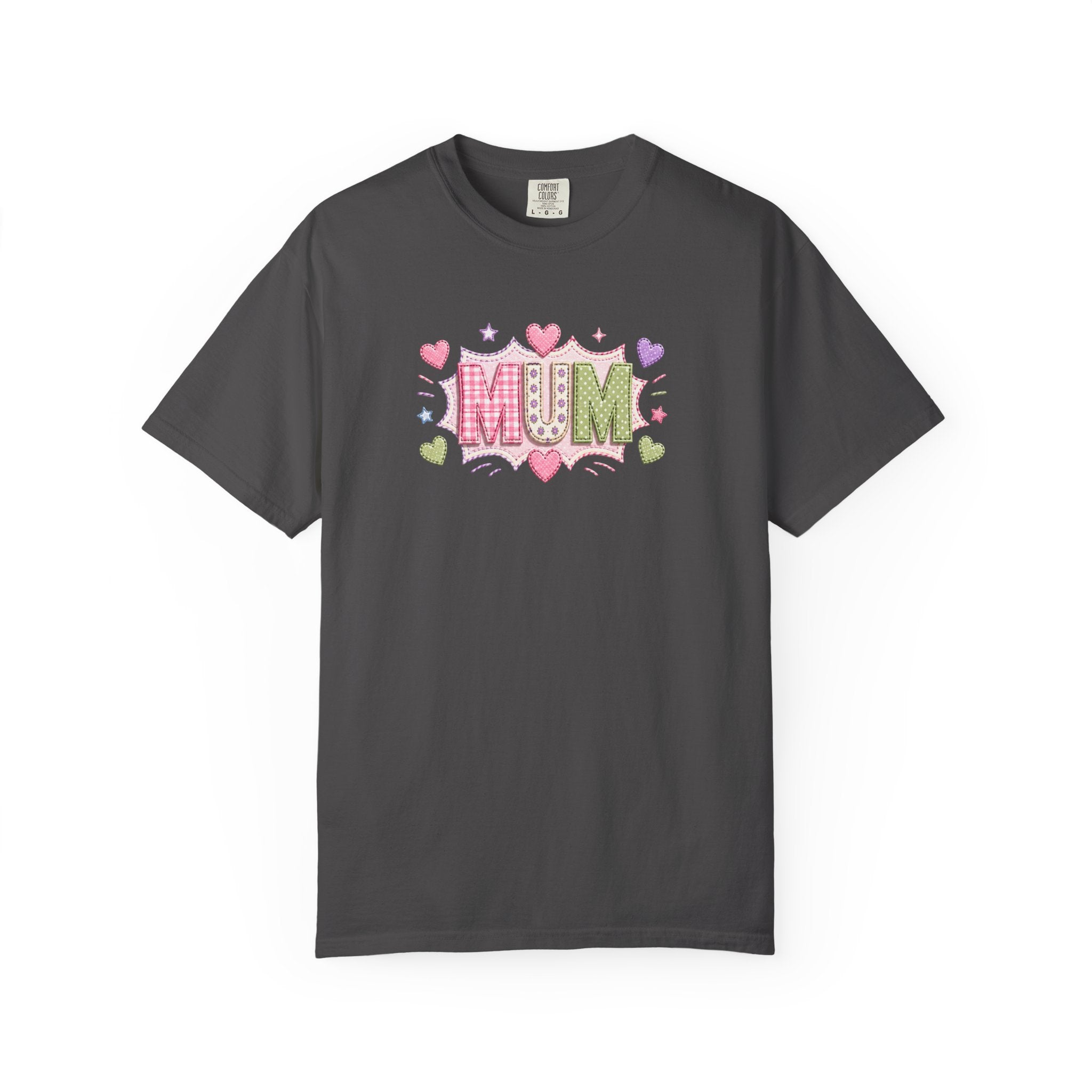 MUM Heart Patch Graphic T-Shirt — Cute Floral Mother’s Day Gift