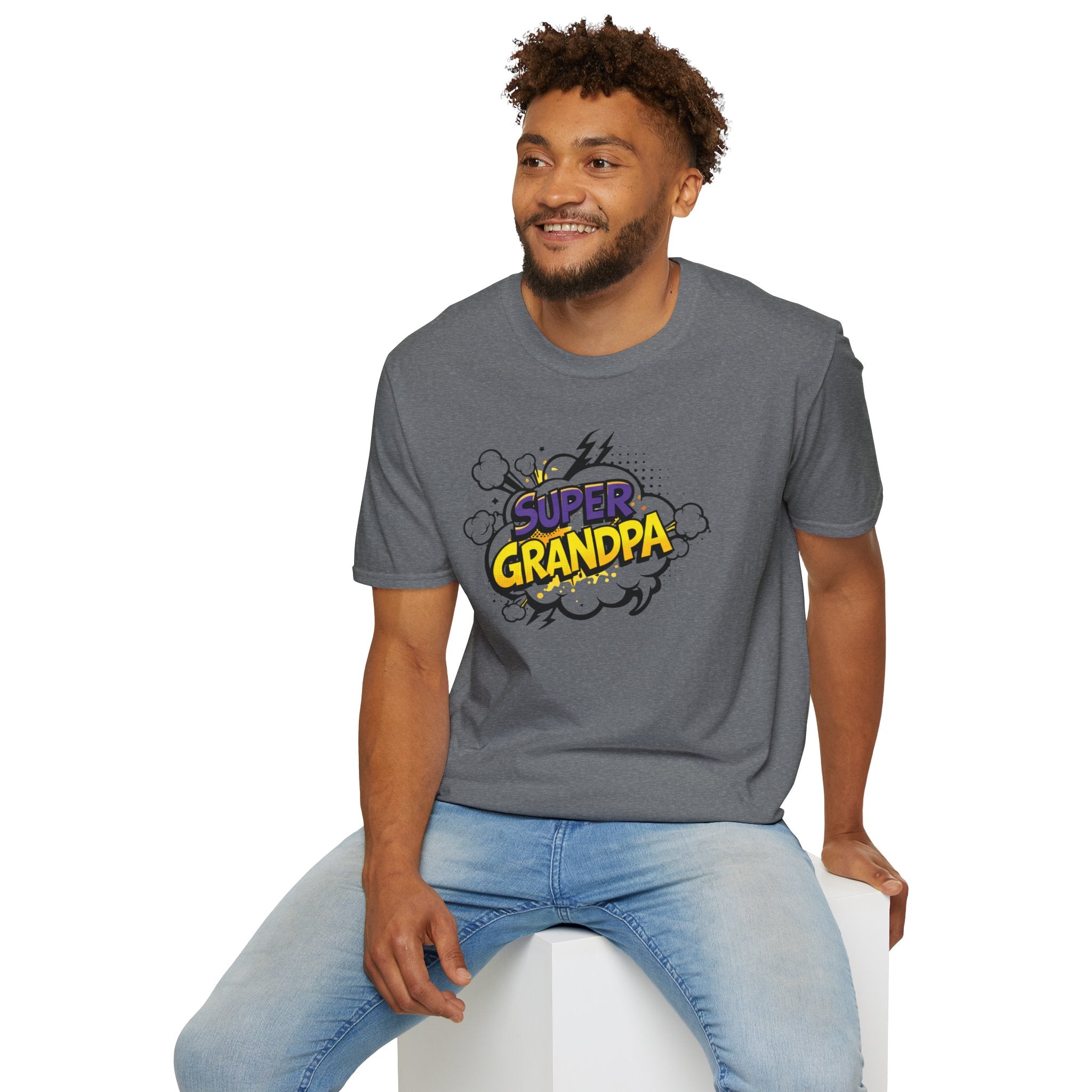 T-Shirt — "Super Grandpa" Comic-Style Graphic | Funny Father's Day Gift