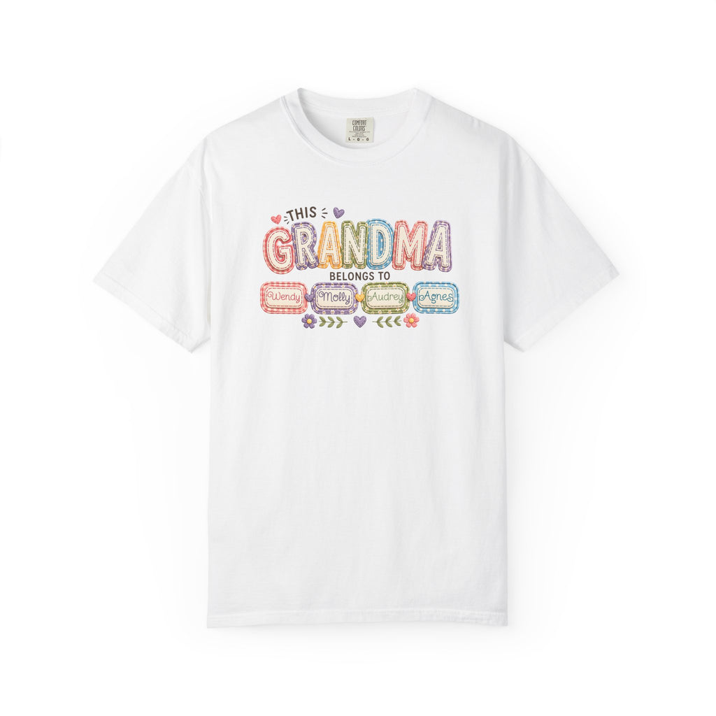Grandma Belongs To Cute Pastel Family Names T-Shirt