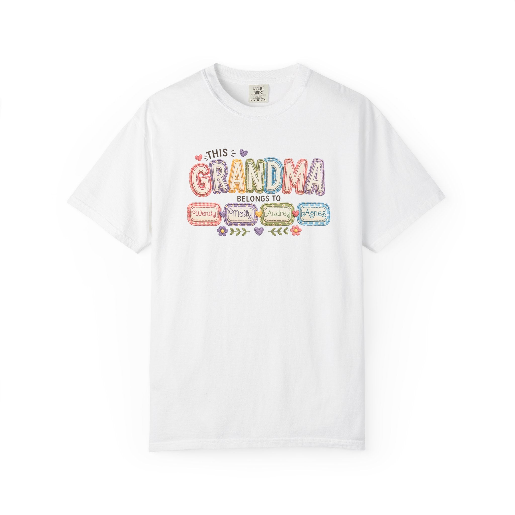 Grandma Belongs To Cute Pastel Family Names T-Shirt
