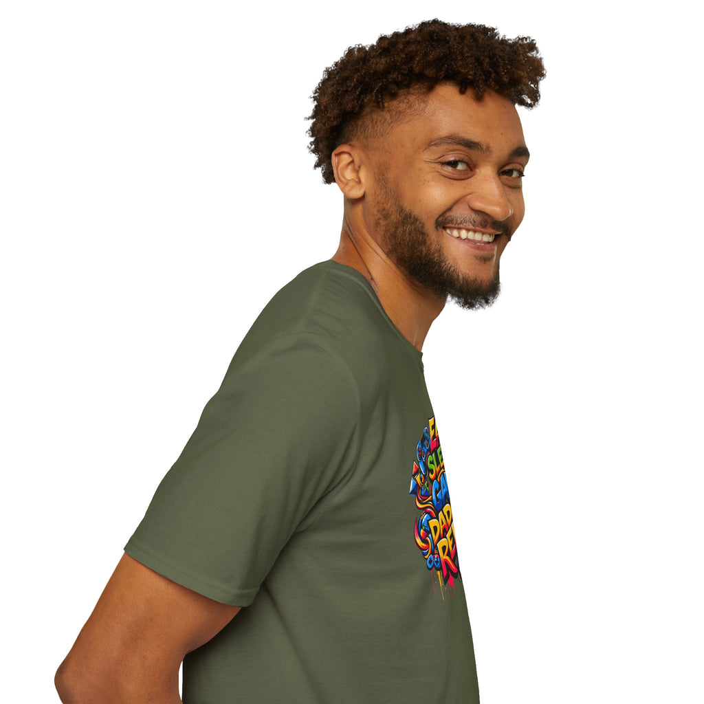 “Eat Sleep Game Dad Stuff Repeat” T-Shirt