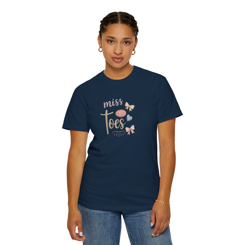 Miss My Toes Graphic T-Shirt – Cute Baby Feet & Bows Tee