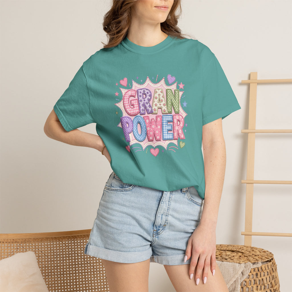 Gran Power T-Shirt — Cute Pastel 'Gran Power' Graphic Tee for Grandparents, Mother's Day Gift
