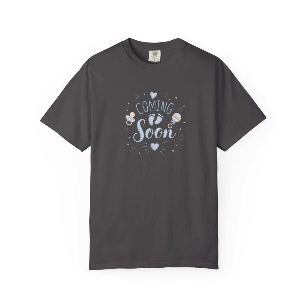Coming Soon Baby T-Shirt — Gender Reveal Pregnancy Announcement Tee