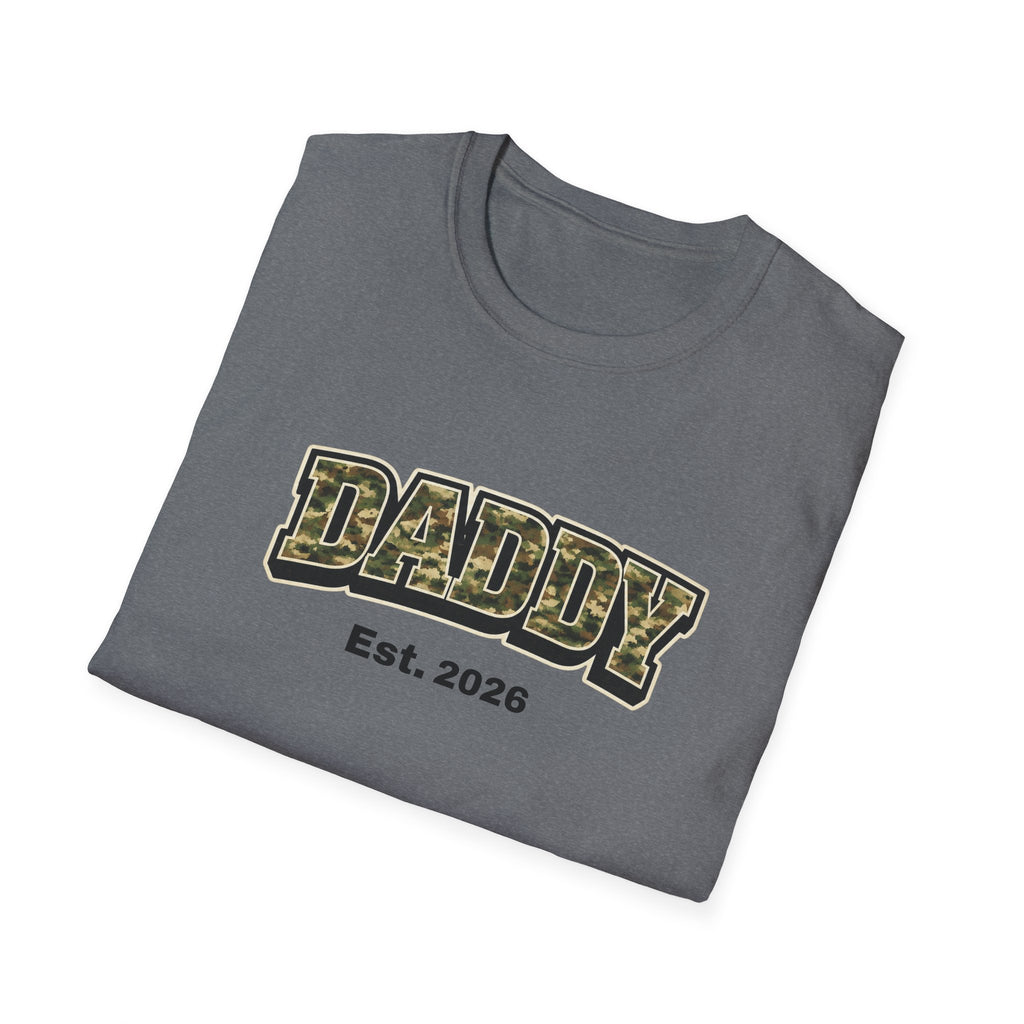 Daddy Est. 2026 Camo T-Shirt — New Dad Gift