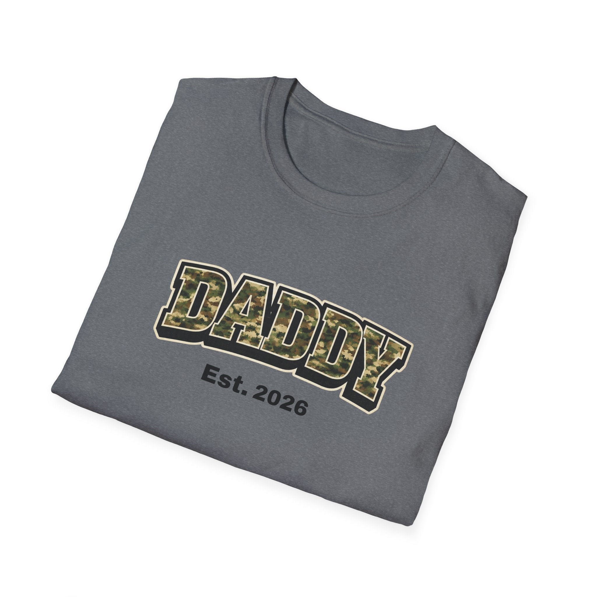 Daddy Est. 2026 Camo T-Shirt — New Dad Gift