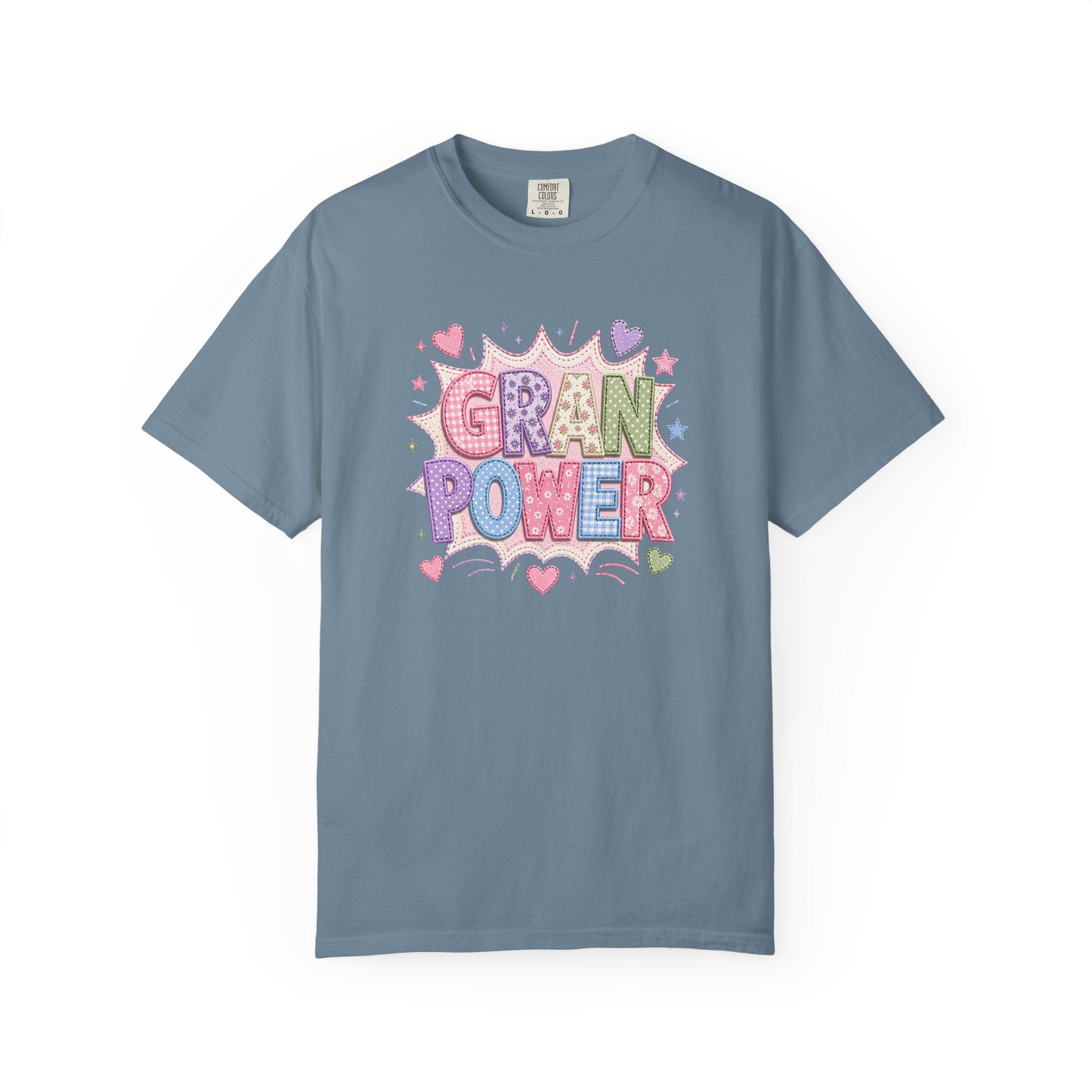 Gran Power T-Shirt — Cute Pastel 'Gran Power' Graphic Tee for Grandparents, Mother's Day Gift