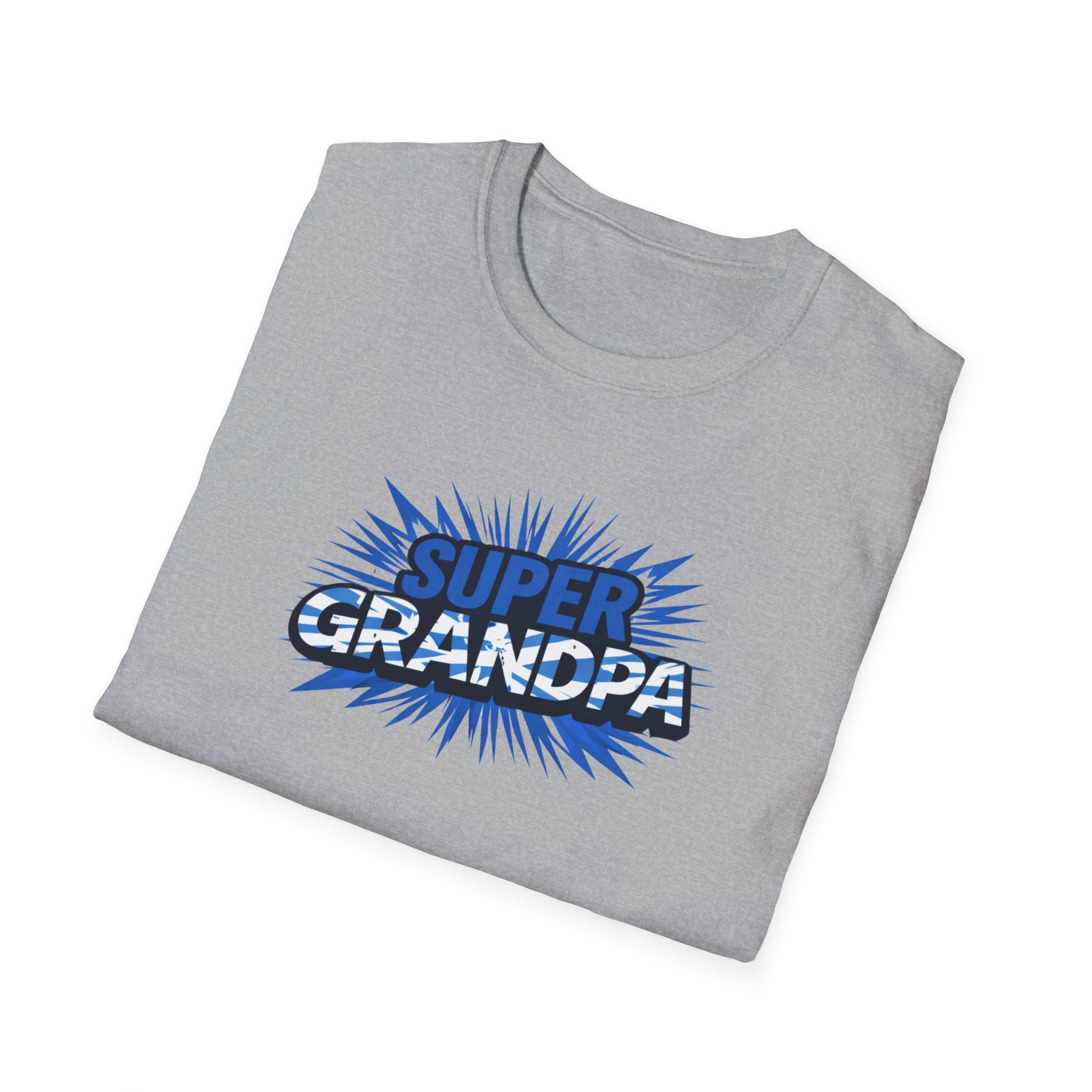 Super Grandpa Scotland Flag/Scottish themed T-Shirt — Retro Comic Father's Day Gift for Grandfathers