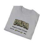 Papa Camo T-Shirt — “Papa’s Little Troops” Personalized Kids Names Tee
