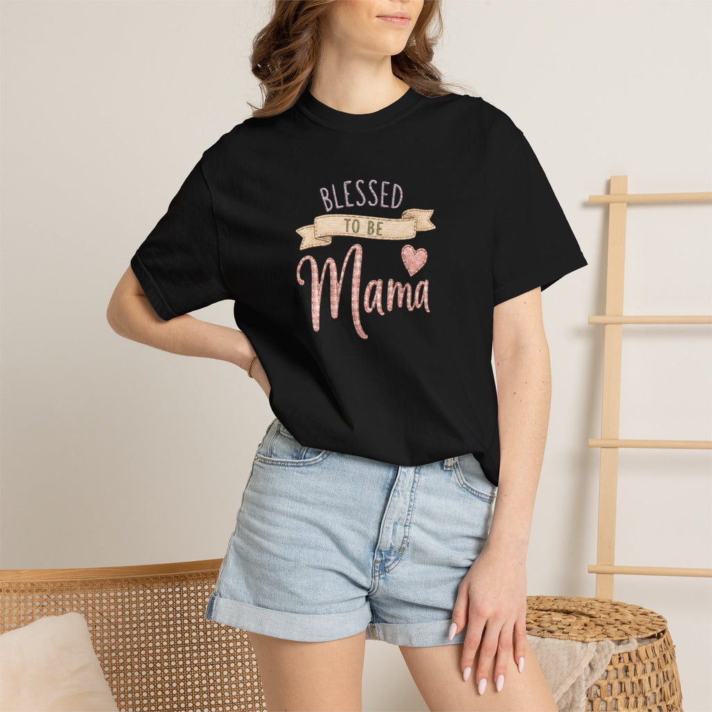 Blessed to Be Mama T-Shirt — Cute Mom Pregnancy Announcement Tee