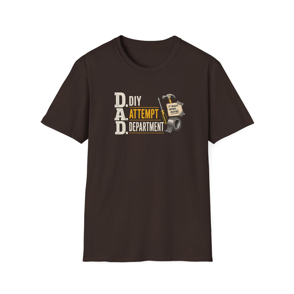 T-Shirt — "DAD: DIY Attempt Department" Funny Father’s Day Tool Shirt