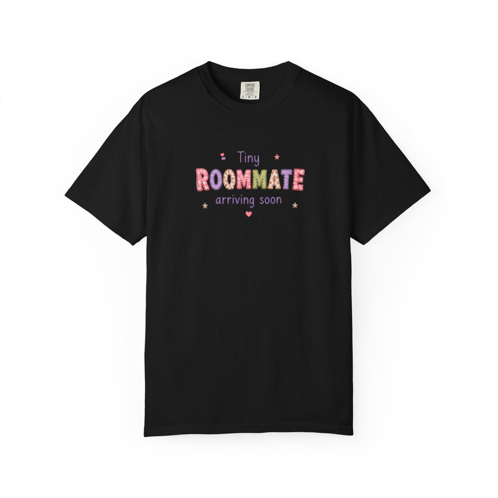 Tiny Roommate Pregnancy Announcement T-Shirt
