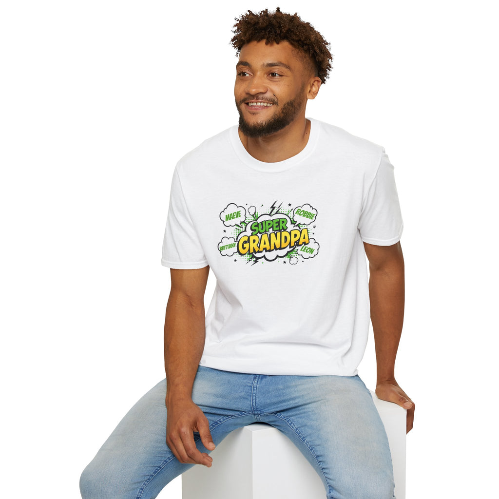 Super Grandpa T-Shirt – Comic Book Style Grandfather Gift