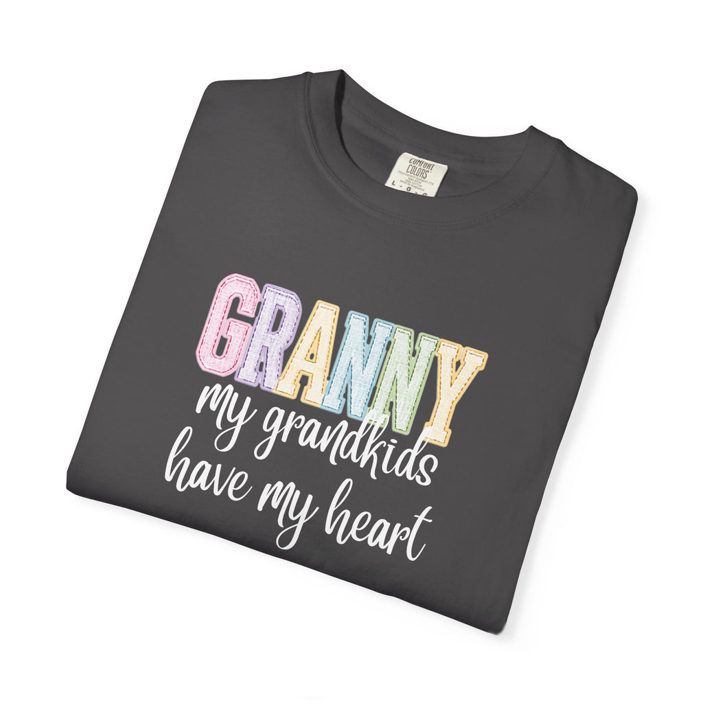 Granny Pastel Rainbow T‑Shirt — Retro Block Letter Grandma Tee