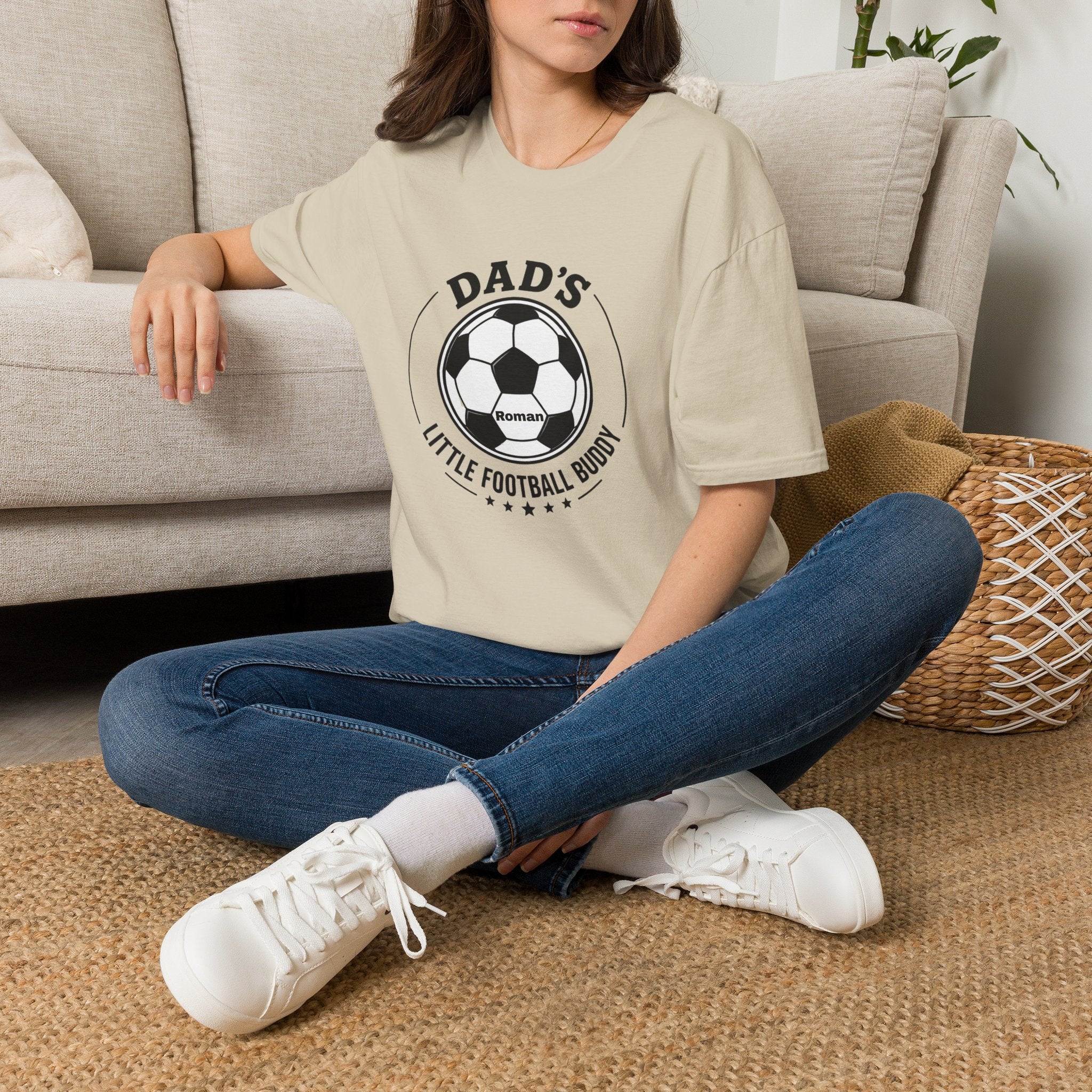 Dad's Little Football Buddy Tee -Add Name- Personalise