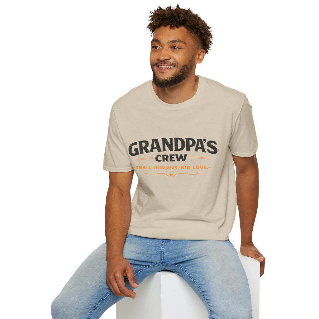 Grandpa's Crew T-Shirt — "Small Humans, Big Love" Grandpa Gift