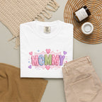 Mommy Hearts T‑Shirt — Cute Pastel 'MOMMY' Graphic Tee for Mother's Day & New Moms