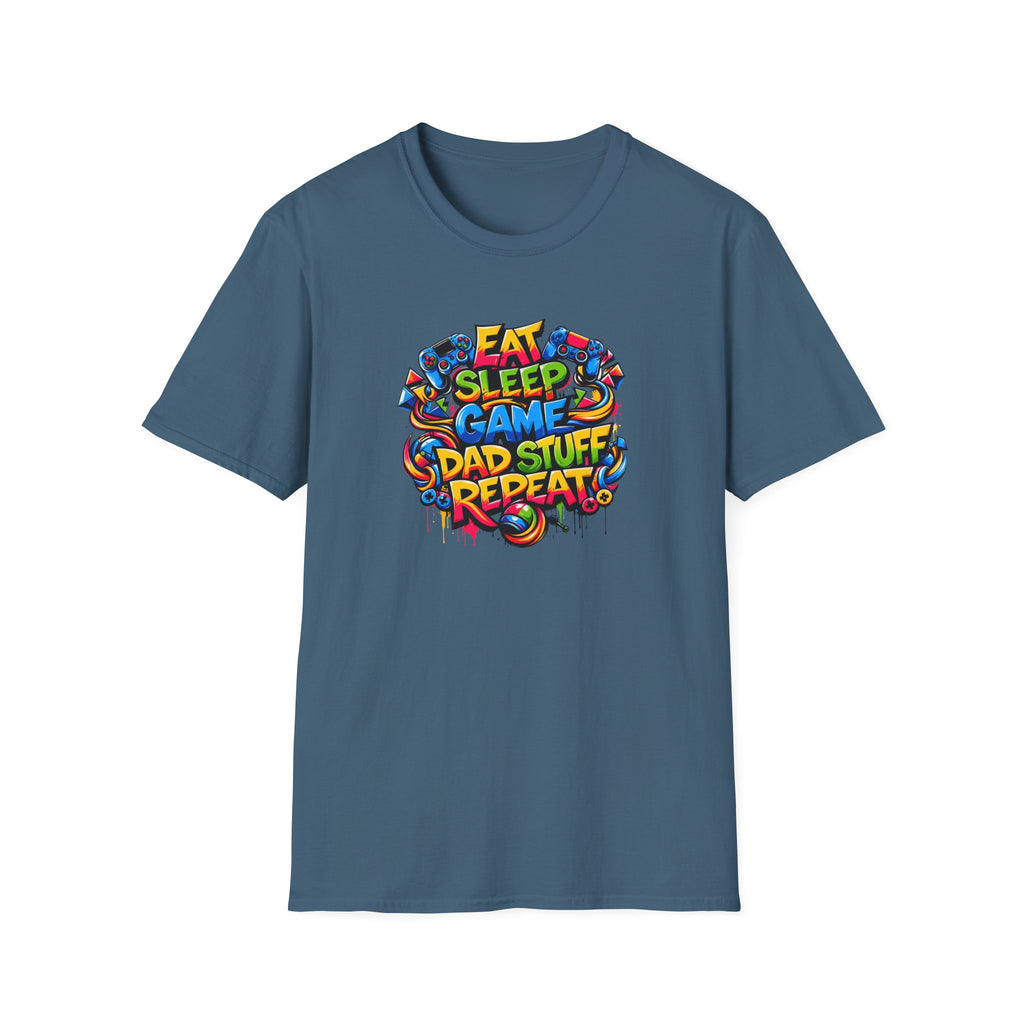 “Eat Sleep Game Dad Stuff Repeat” T-Shirt
