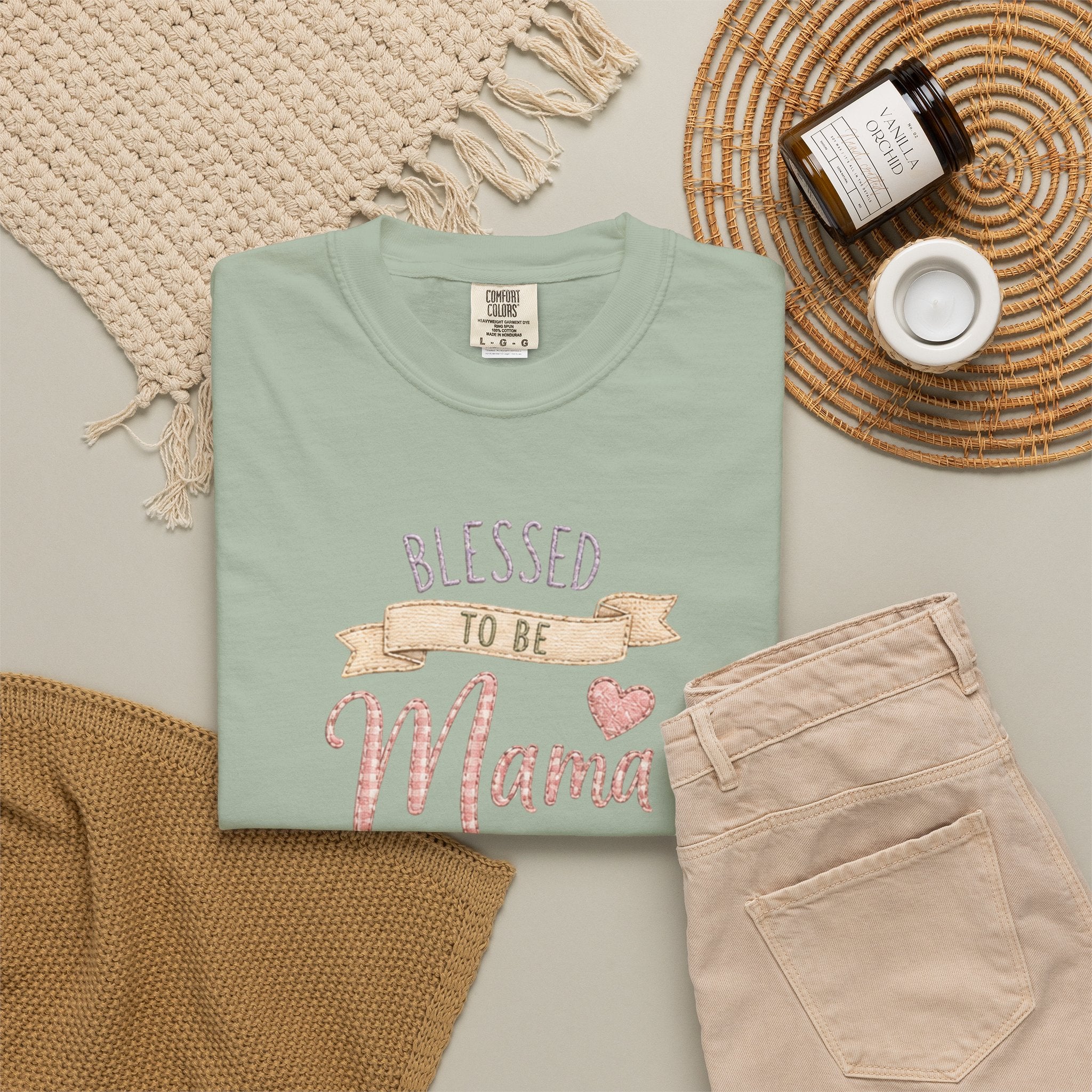 Blessed to Be Mama T-Shirt — Cute Mom Pregnancy Announcement Tee