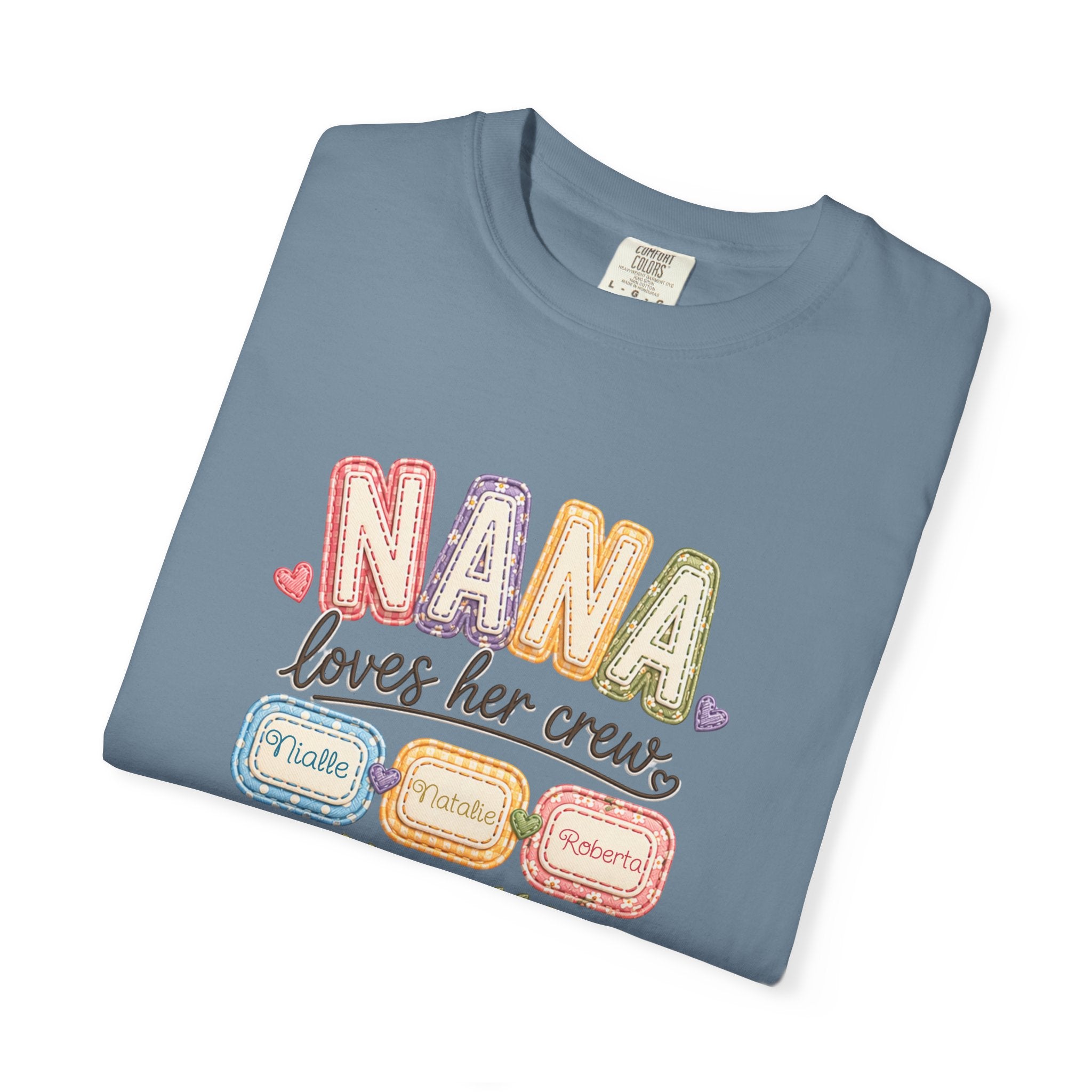T-Shirt — “Nana Loves Her Crew” Colorful Grandma Family tee
