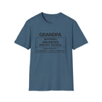 Grandpa Warning T-Shirt — "Unlimited Biscuit Access" Funny Grandpa Tee